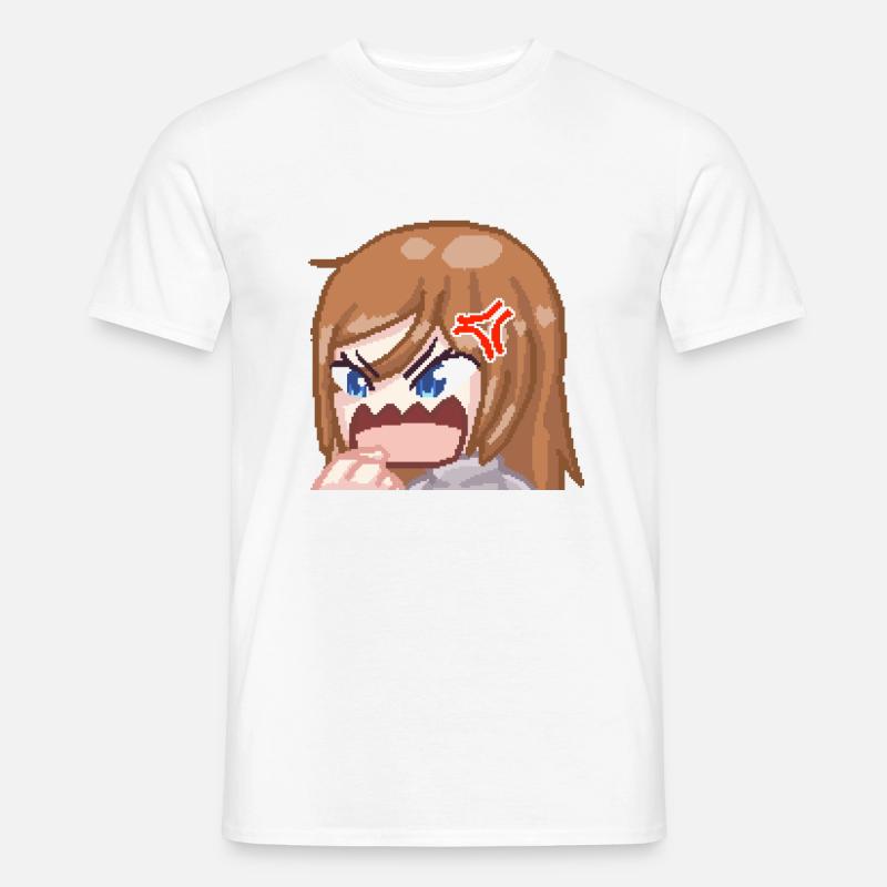 Pillowg1rl Emote Rage - Männer T-Shirt - Weiß