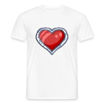 Pillowg1rl Emote Herz - Männer T-Shirt - Weiß - Vorne - AI Model Male 178 dark (178cm)