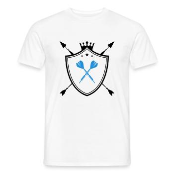 dart wappen - Männer T-Shirt - Weiß - Vorne - AI Model Male 178 dark (178cm)