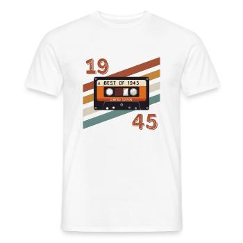 1945 rétro vintage anniversaire - T-shirt homme - blanc - Devant - AI Model Male 178 dark (178cm)