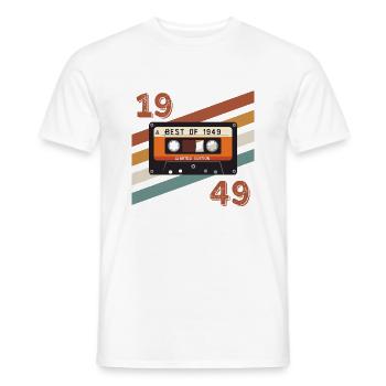 1949 retro vintage anniversary - Men's T-Shirt - white - Front - AI Model Male 178 dark (178cm)
