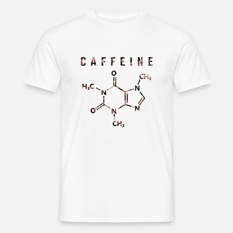Molecola della caffeina - T-shirt uomo - bianco