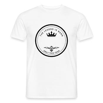 Anpassbare Geburt - Männer T-Shirt - Weiß - Vorne - AI Model Male 178 dark (178cm)