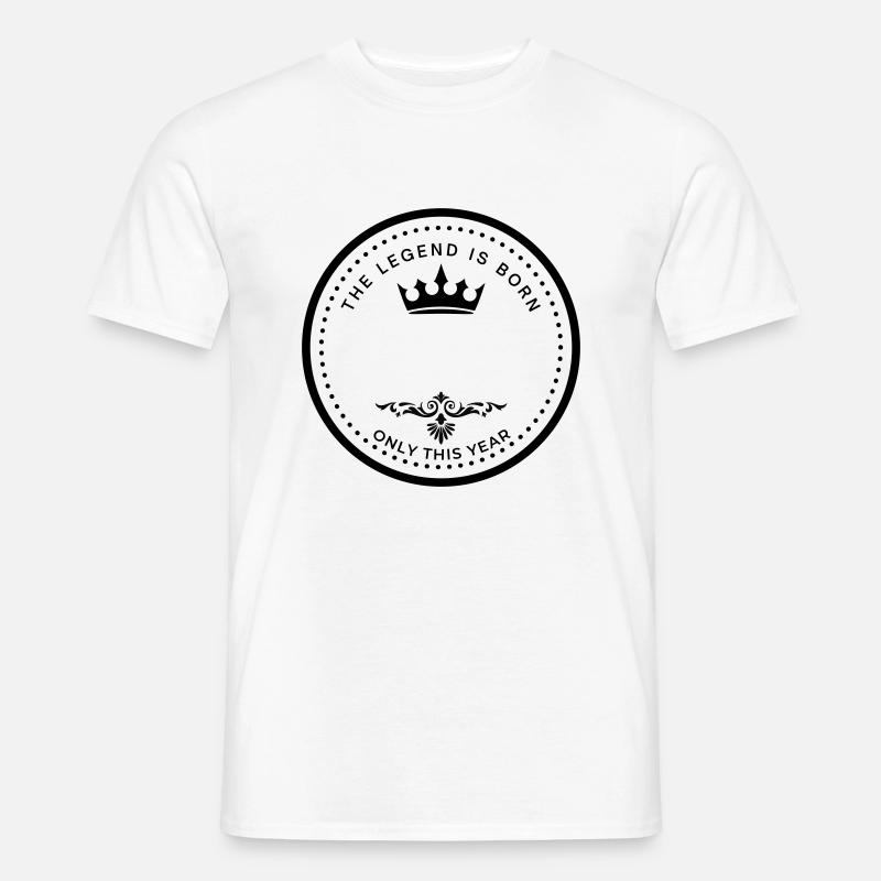 Anpassbare Geburt - Männer T-Shirt - Weiß