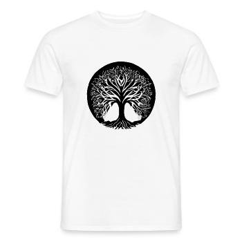 Yoga Tree of Life Tree of Life Meditation - Men's T-Shirt - white - Front - AI Model Male 178 dark (178cm)
