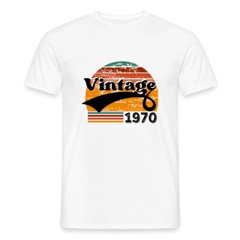 Jahrgang 1970 - Männer T-Shirt - Weiß - Vorne - AI Model Male 178 dark (178cm)