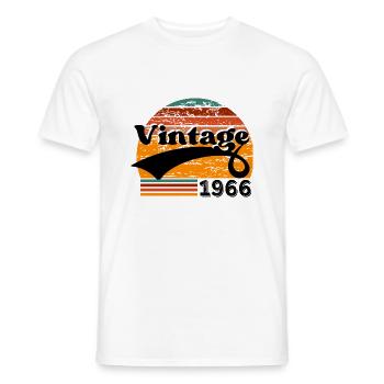 Vintage 1966 - Men's T-Shirt - white - Front - AI Model Male 178 dark (178cm)