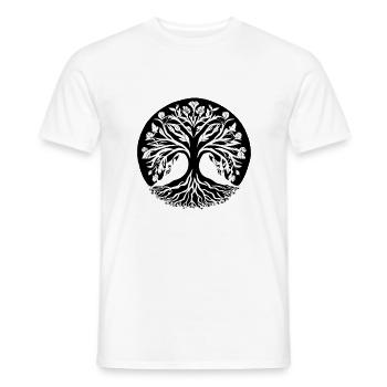 Meditation Tree of Life Yoga Tree of Life - Men's T-Shirt - white - Front - AI Model Male 178 dark (178cm)
