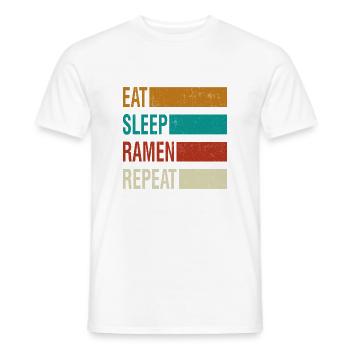 Manger des ramen de sommeil répéter - T-shirt homme - blanc - Devant - AI Model Male 178 dark (178cm)