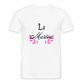 La mariée - T-shirt homme - blanc - Devant - AI Model Male 178 dark (178cm)