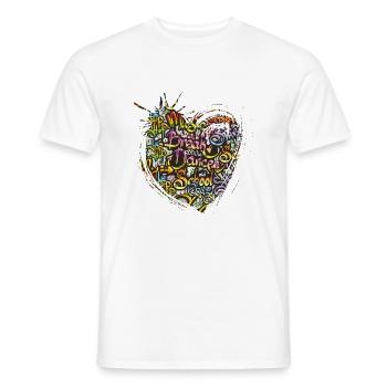 Graffiti-Stil Splash Hip-Hop-Farben Malerfarbe - Männer T-Shirt - Weiß - Vorne - AI Model Male 178 dark (178cm)