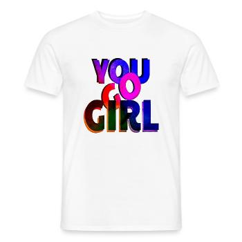 du gehst girl power frauen mädchen feminismus zitate frau - Männer T-Shirt - Weiß - Vorne - AI Model Male 178 dark (178cm)
