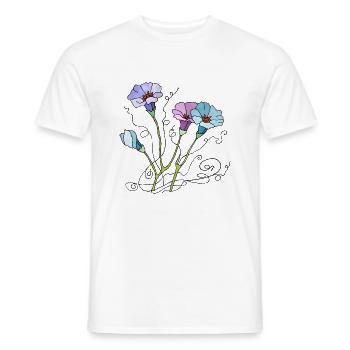 Fleur - T-shirt homme - blanc - Devant - AI Model Male 178 dark (178cm)