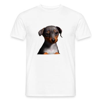 Propriétaires de chiens Chiens teckel Chien Dachshund chiot - T-shirt homme - blanc - Devant - AI Model Male 178 dark (178cm)
