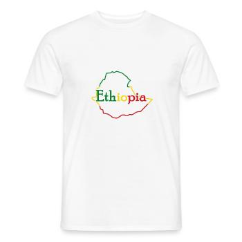 Landkarte von Äthiopien - Männer T-Shirt - Weiß - Vorne - AI Model Male 178 dark (178cm)