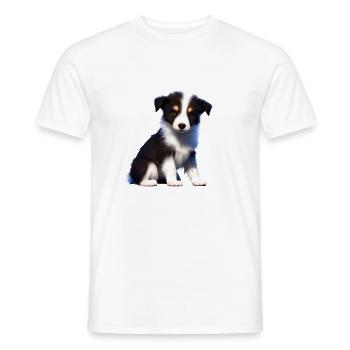 Hundeliebhaber Border Collie Hundehalter Hunde - Männer T-Shirt - Weiß - Vorne - AI Model Male 178 dark (178cm)
