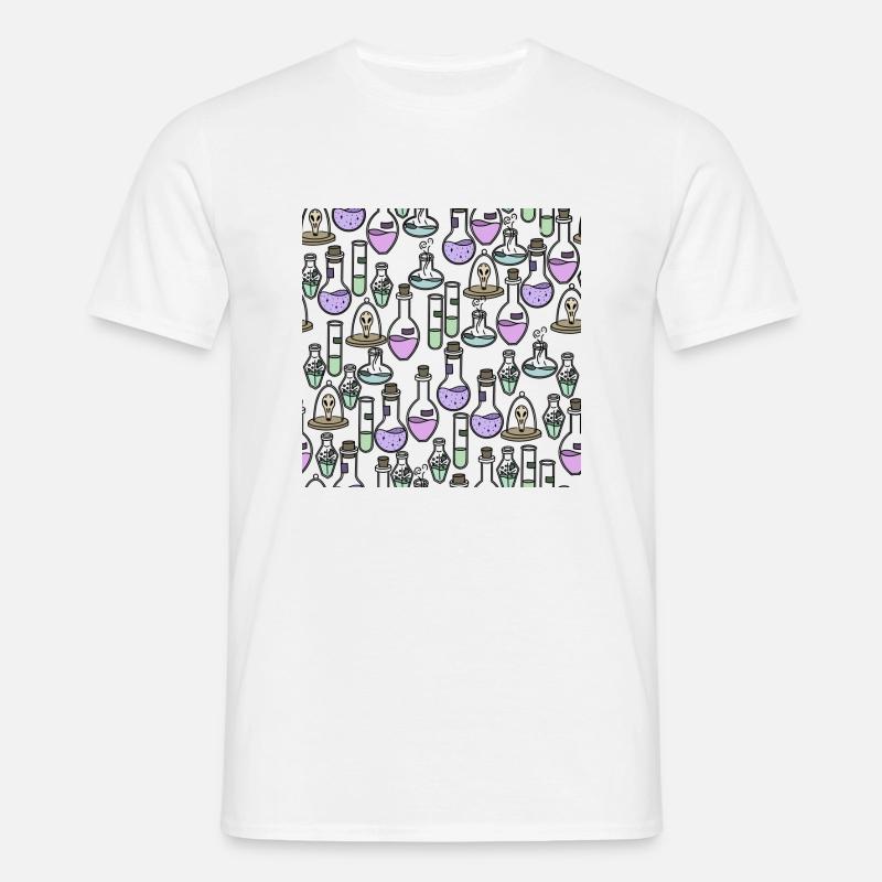 Magic potion bottles pattern - Men's T-Shirt - white