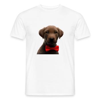 Hundewelpe Labrador Retriever Labradorbesitzer - Männer T-Shirt - Weiß - Vorne - AI Model Male 178 dark (178cm)
