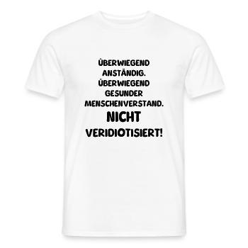 anständig und verstand - Männer T-Shirt - Weiß - Vorne - AI Model Male 178 dark (178cm)