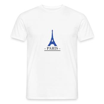 Paris - Männer T-Shirt - Weiß - Vorne - AI Model Male 178 dark (178cm)