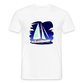 Segelschiff Segeln Segelboot Segler Segelsport - Männer T-Shirt - Weiß - Vorne - AI Model Male 178 dark (178cm)