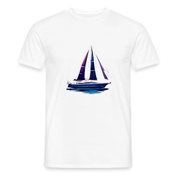 voilier voilier voilier voilier voilier voilier - T-shirt homme - blanc - Devant - AI Model Male 178 dark (178cm)