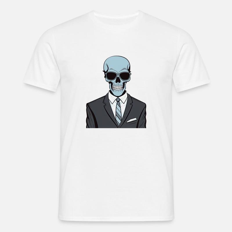 Sharp Dressed Skeleton - Men's T-Shirt - white