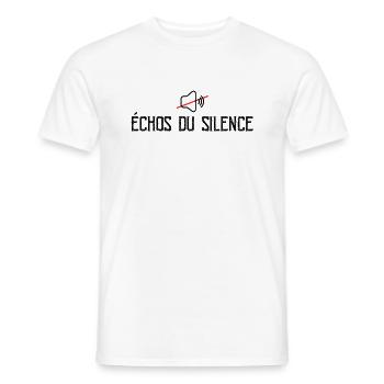 Échos Du Silence - T-shirt homme - blanc - Devant - AI Model Male 178 dark (178cm)