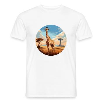 Giraffe - Men's T-Shirt - white - Front - AI Model Male 178 dark (178cm)