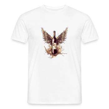 Bottle of winged wine n°1 - Men's T-Shirt - white - Front - AI Model Male 178 dark (178cm)