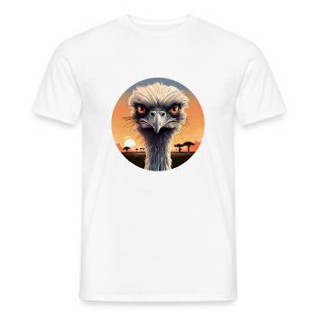 Strauß - Männer T-Shirt - Weiß - Vorne - AI Model Male 178 dark (178cm)