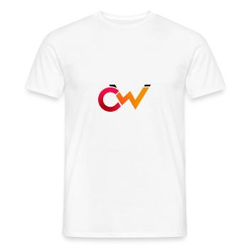 CW - Men's T-Shirt - white - Front - AI Model Male 178 dark (178cm)