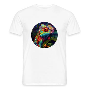 Chameleon - Men's T-Shirt - white - Front - AI Model Male 178 dark (178cm)