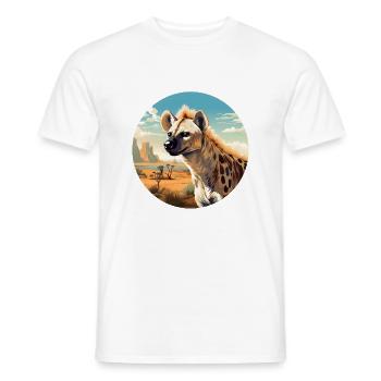 Hyène - T-shirt homme - blanc - Devant - AI Model Male 178 dark (178cm)