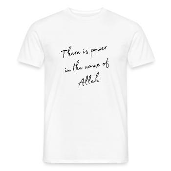 There is power in the name of allah - Men's T-Shirt - white - Front - AI Model Male 178 dark (178cm)