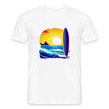 Surfer Planche de surf Surfer Surfer - T-shirt homme - blanc - Devant - AI Model Male 178 dark (178cm)