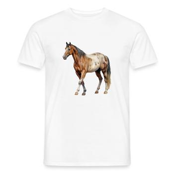 Pferd - Männer T-Shirt - Weiß - Vorne - AI Model Male 178 dark (178cm)