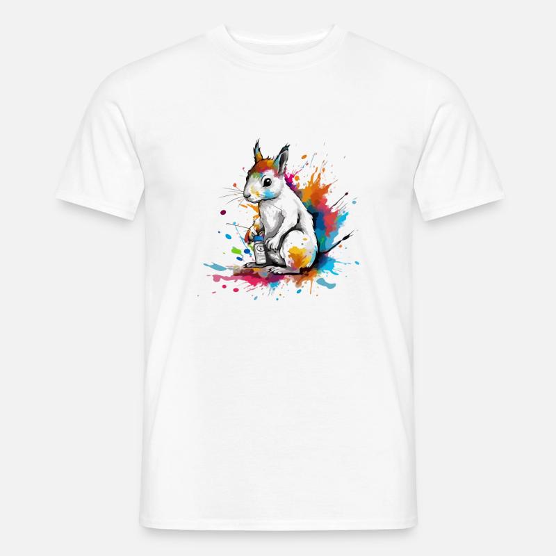Bibou der Eichhörnchenmaler - Männer T-Shirt - Weiß
