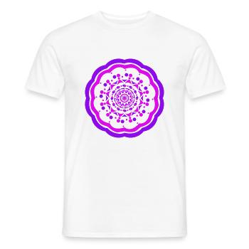 Purple Mandala - Men's T-Shirt - white - Front - AI Model Male 178 dark (178cm)