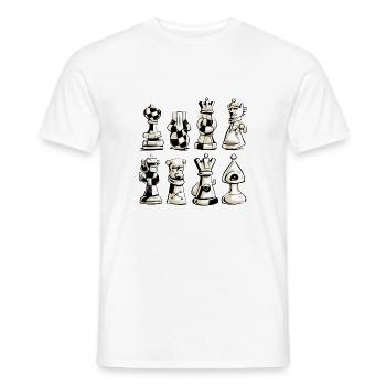 Schachfiguren Nr. 4 - Männer T-Shirt - Weiß - Vorne - AI Model Male 178 dark (178cm)