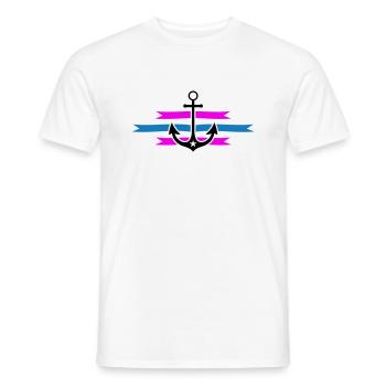 ancre - T-shirt homme - blanc - Devant - AI Model Male 178 dark (178cm)