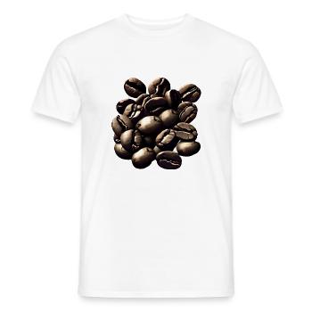 Kaffee Geschenk Coffee Tasse Koffein Kaffeebohne - Männer T-Shirt - Weiß - Vorne - AI Model Male 178 dark (178cm)
