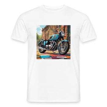 Classy British Motorcycling - Men's T-Shirt - white - Front - AI Model Male 178 dark (178cm)