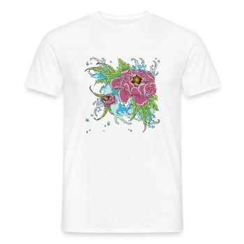 Pfingstrose 1 - Männer T-Shirt - Weiß - Vorne - AI Model Male 178 dark (178cm)