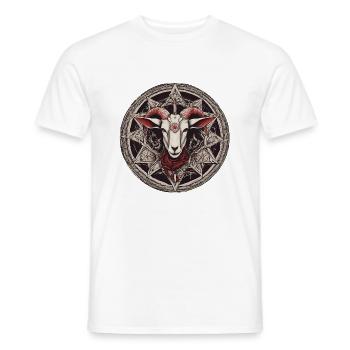 goat - Men's T-Shirt - white - Front - AI Model Male 178 dark (178cm)