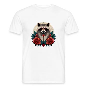 Raton laveur - T-shirt homme - blanc - Devant - AI Model Male 178 dark (178cm)