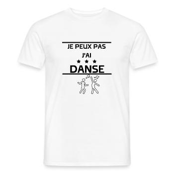 Indisponible, Danse en Cours - T-shirt homme - blanc - Devant - AI Model Male 178 dark (178cm)