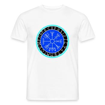 wikinger kompass - Männer T-Shirt - Weiß - Vorne - AI Model Male 178 dark (178cm)