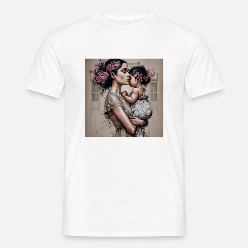 Mutter und Tochter - Männer T-Shirt - Weiß