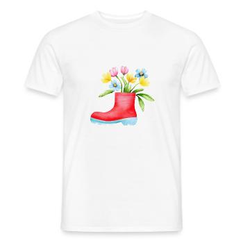 Flower Gift, Flowers, Garden, Home Gardener, Gardener - Men's T-Shirt - white - Front - AI Model Male 178 dark (178cm)